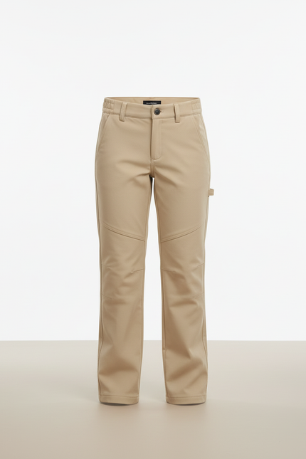 Pantalon Beige Droit Décontracté Chaud Enfant - Polyester - vue 3