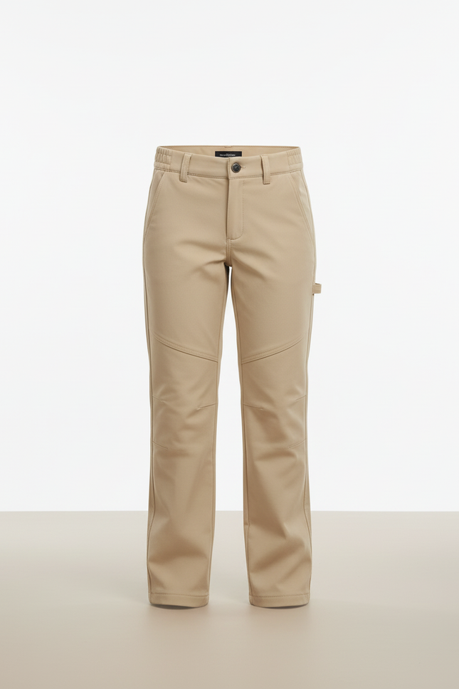 Pantalon Beige Droit Décontracté Chaud Enfant - Polyester - vue 3