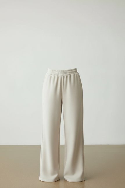 Pantalon Beige Molletonné Ample Décontracté Confortable - vue 3