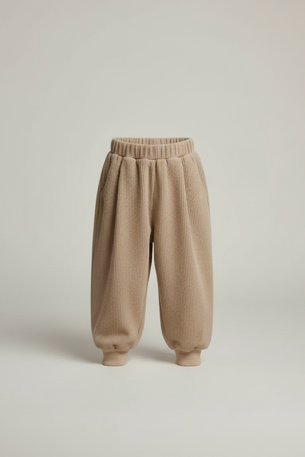 Pantalon Beige Côtelé Ample Enfant Confortable - Cordé - vue 3