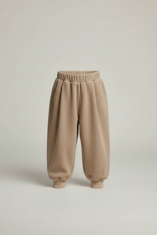 Pantalon Beige Côtelé Ample Enfant Confortable - Cordé - vue 3