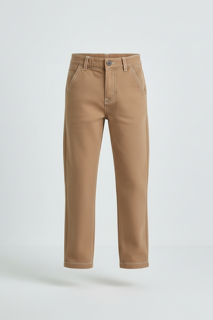 Pantalon Carpenter Beige - Toile - vue 3