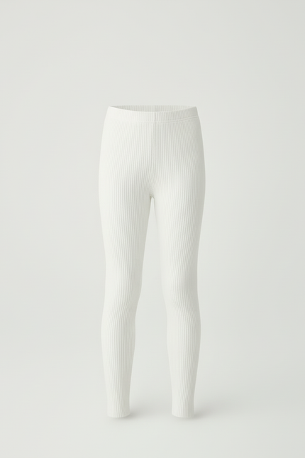 Pantalon Beige Côtelé Extensible Slim Enfant - Blanc Maille - vue 3