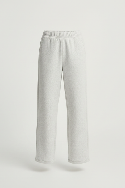 Pantalon Beige Molleton Droit Confortable Enfant - Gris - vue 3