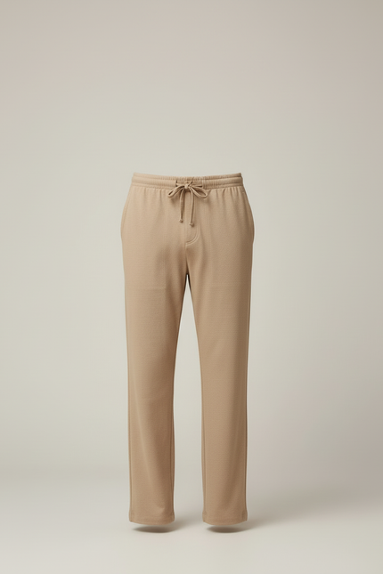 Pantalon Beige Homme Décontracté Ample Coton Élastique - vue 3