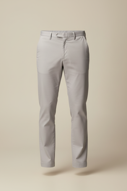 Pantalon Beige Chino Coton Droit Élégant Homme - Gris - vue 3