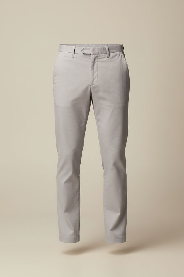 Pantalon Beige Chino Coton Droit Élégant Homme - Gris - vue 3