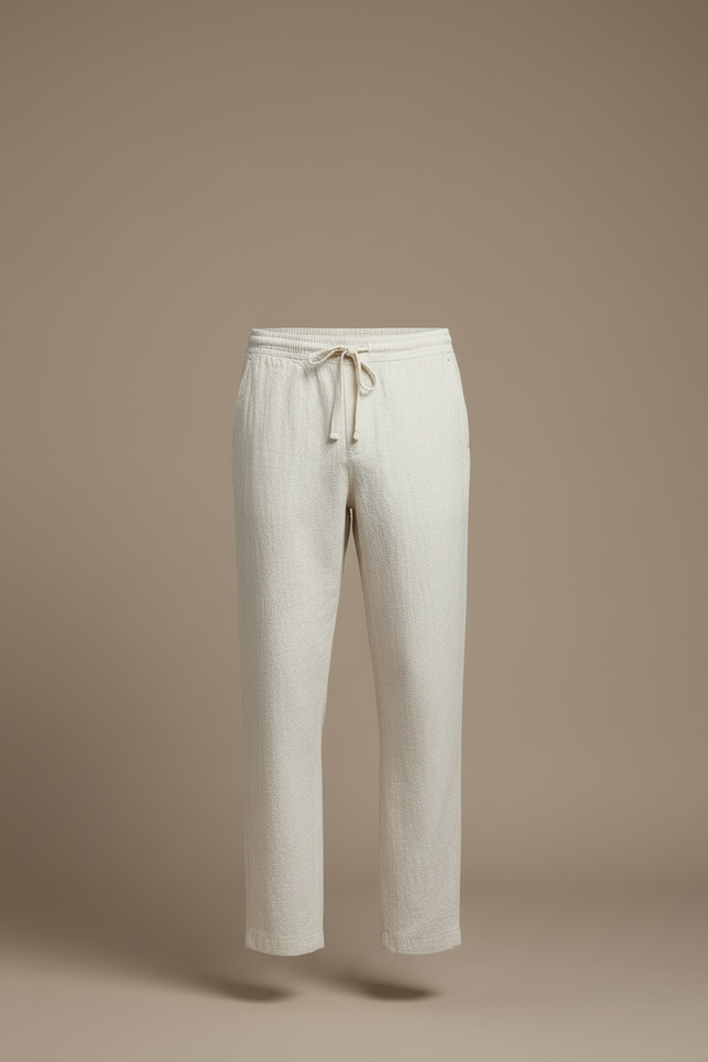 Pantalon Beige 09b7 - Lin - vue 3