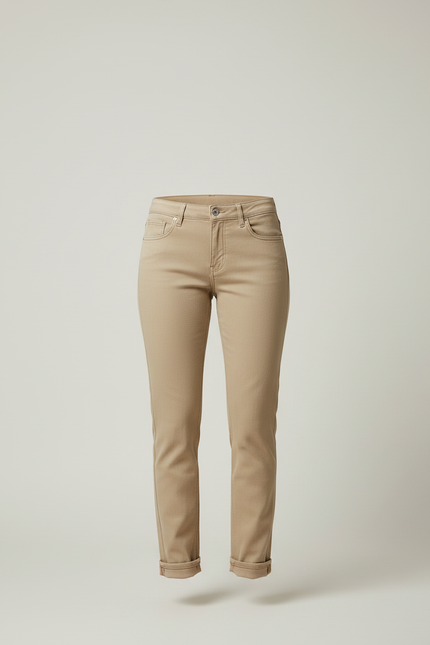 Pantalon Beige Droit Décontracté Femme - Gabardine - vue 3