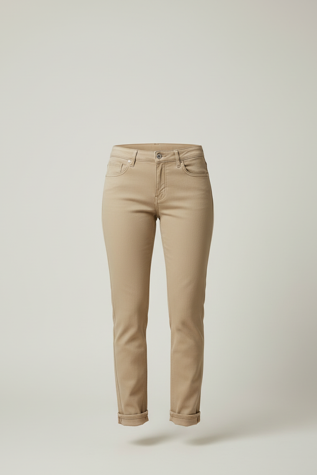 Pantalon Beige Droit Décontracté Femme - Gabardine - vue 3