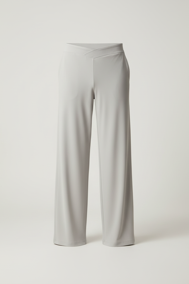 Pantalon Beige Ample Fluide Décontracté Confortable Homme - Gris Viscose - vue 3
