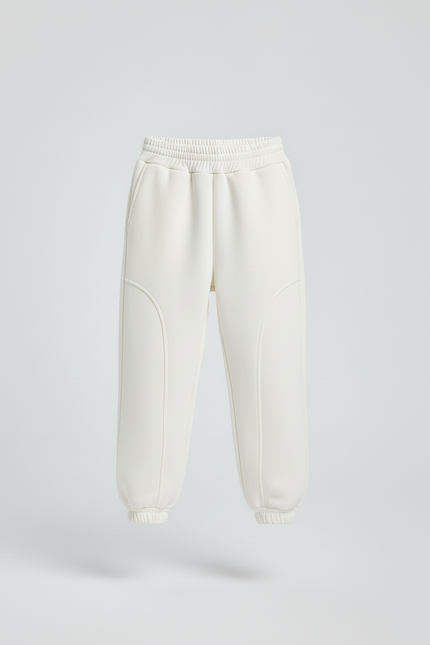 Pantalon Beige Molletonné Ample Décontracté Enfant - vue 3