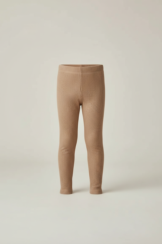 Pantalon Beige Côtelé Tricoté Slim Enfant Confortable Garçon - Maille - vue 3