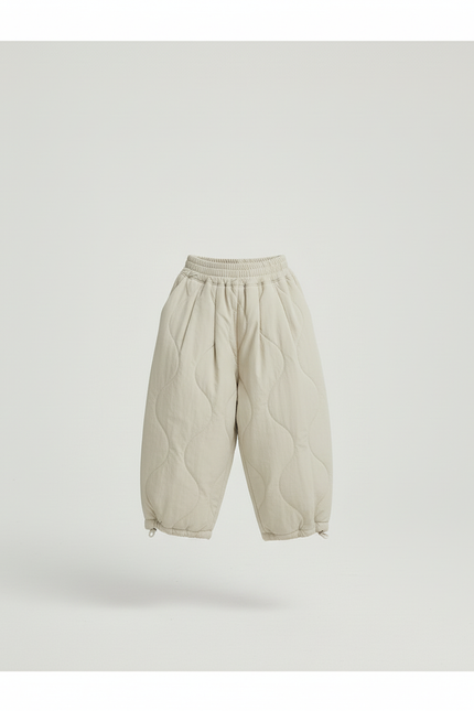 Pantalon Beige Matelassé Ample Harem Enfant Chaud - Polyester - vue 3