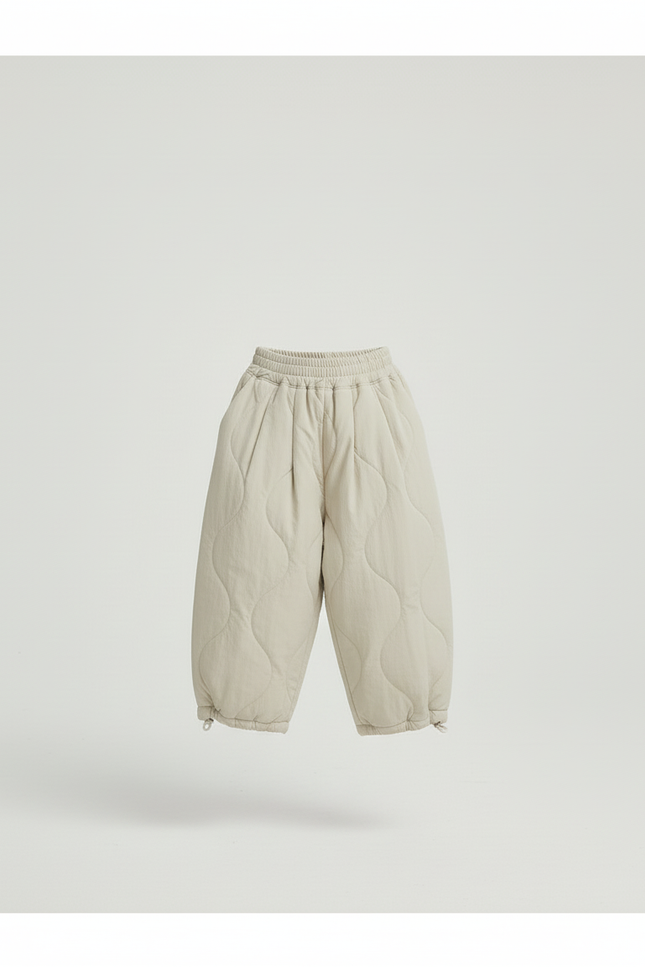 Pantalon Beige Matelassé Ample Harem Enfant Chaud - Polyester - vue 3