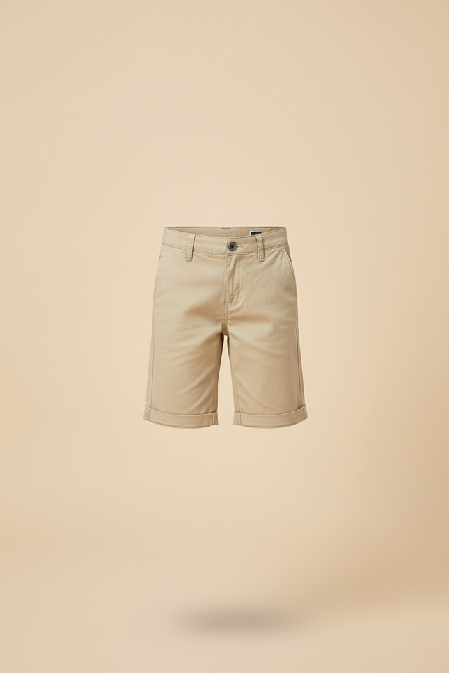 Pantalon Beige Court Coton Décontracté Enfant - vue 3