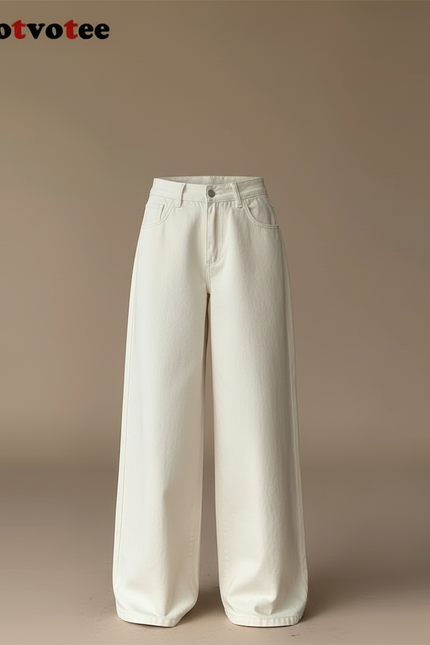Pantalon Baggy Beige Femme - Jean - vue 3