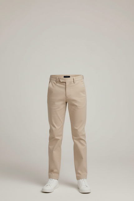 Pantalon Beige Enfant Chino Coton Décontracté Droit - vue 3