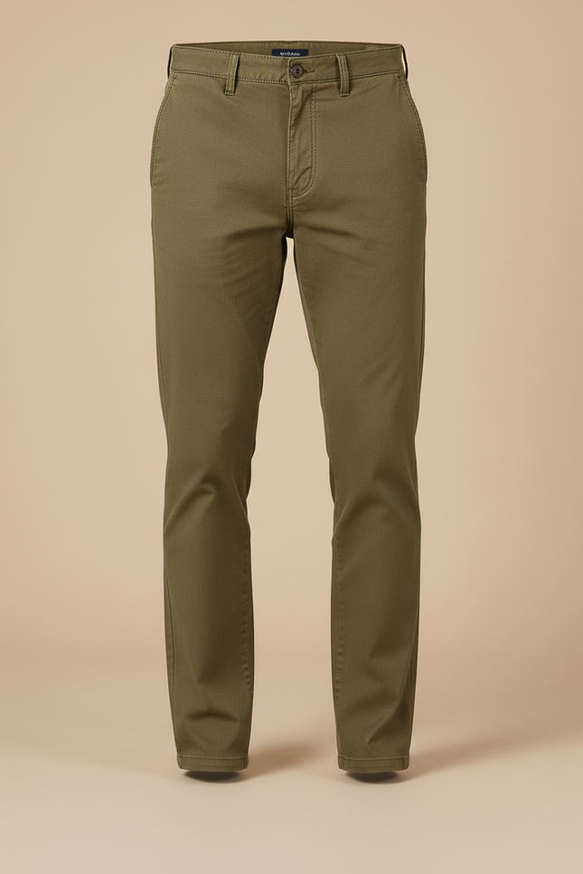 Pantalon Kaki Beige Homme - Gabardine - vue 3