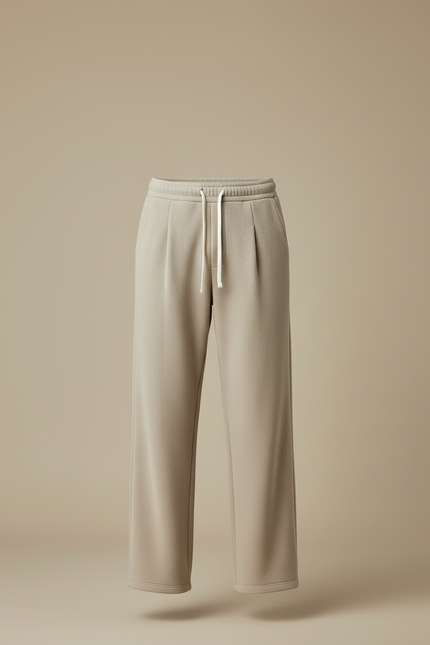Pantalon Wide Leg Beige - Molleton - vue 3