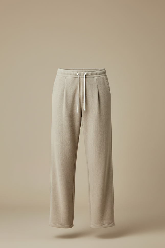 Pantalon Wide Leg Beige - Molleton - vue 3