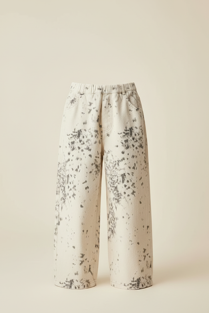 Pantalon Beige Imprimé Léopard Ample Décontracté Enfant - Toile - vue 3