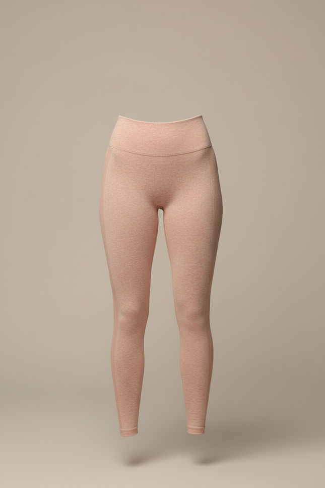 Pantalon Beige Chiné Sculptant Sans Couture Extensible - Rose Polyester - vue 3