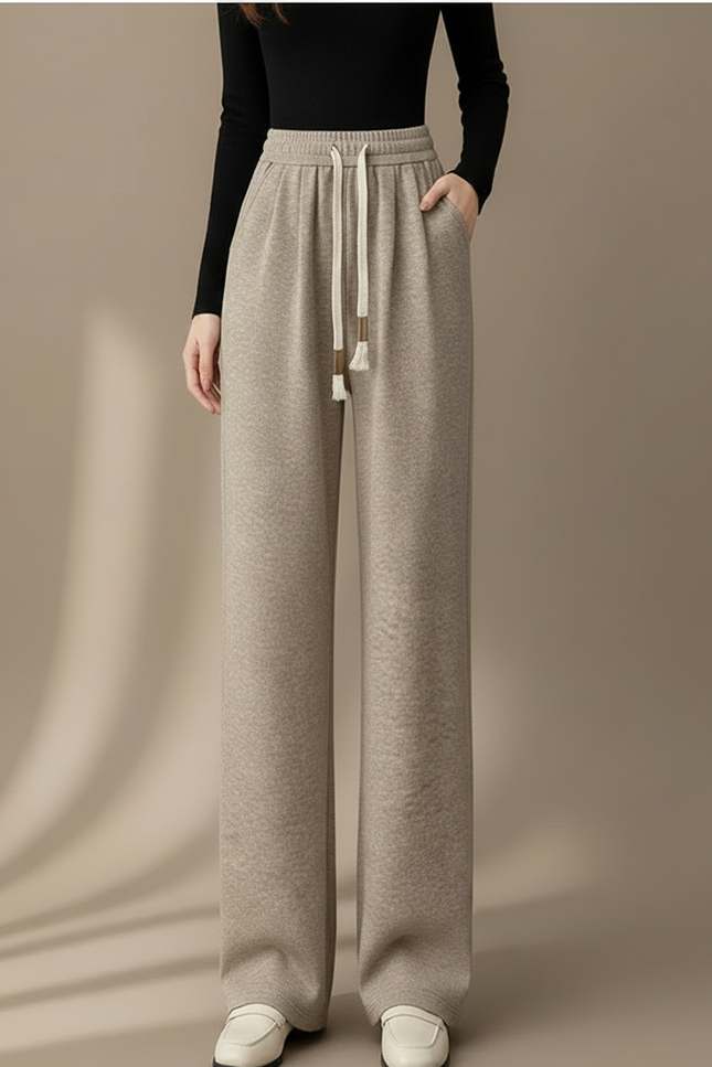 Pantalon Coton Beige - Molleton - vue 3