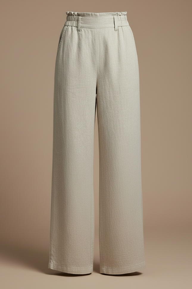 Pantalon Beige Oversize - Lin - vue 3