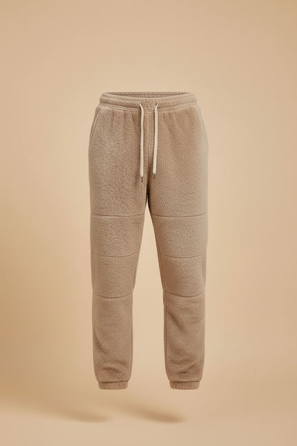 Pantalon Beige Molletonné Confortable Sport Décontracté Homme - vue 3
