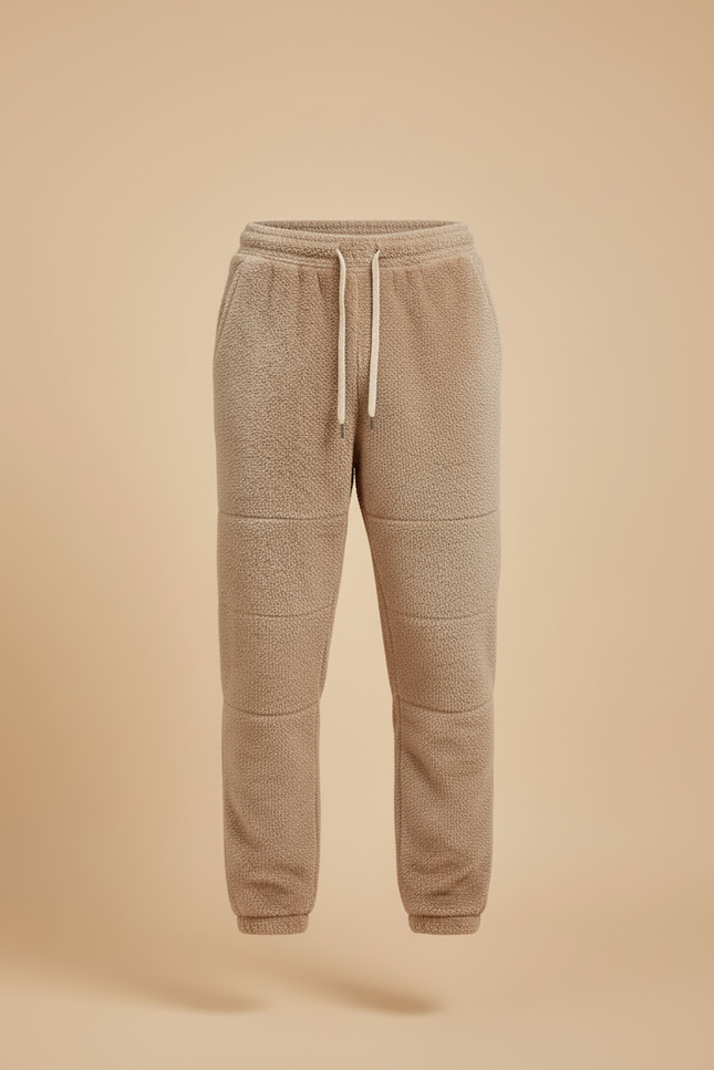 Pantalon Beige Molletonné Confortable Sport Décontracté Homme - vue 3