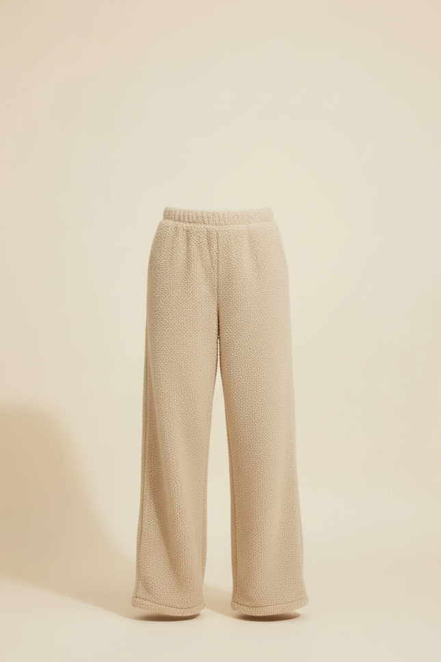Pantalon Beige Polaire Ample Décontracté Chaud Femme - Molleton - vue 3