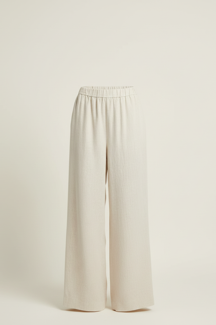 Pantalon Beige 1f03 - Lin - vue 3