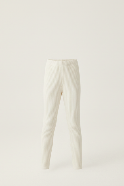 Pantalon Beige Côtelé Élastique Fille Confortable - Maille - vue 3