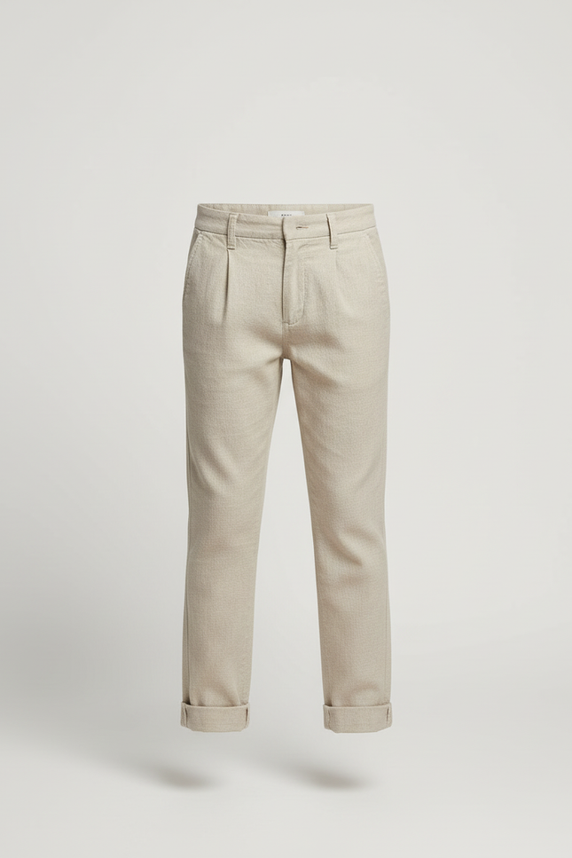 Pantalon Beige Lin Décontracté Garçon - vue 3