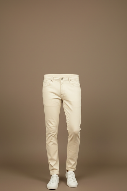 Pantalon Slim Beige Homme - Coton - vue 3