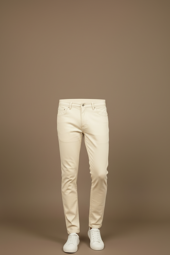 Pantalon Slim Beige Homme - Coton - vue 3