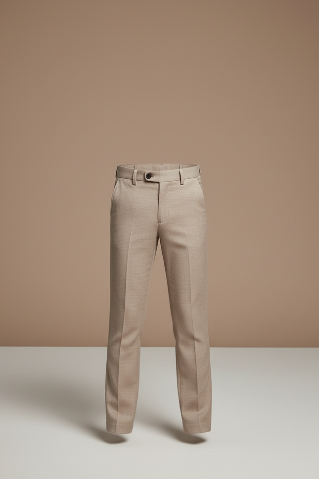 Pantalon Beige Droit Élégant Garçon Classique - Gabardine - vue 3
