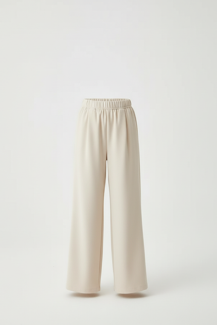 Pantalon Beige Ample Fluide Enfant Décontracté - Polyester - vue 3