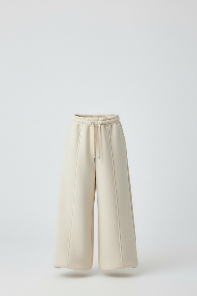 Pantalon Beige Large Molletonné Élastique Garçon Confortable - vue 3