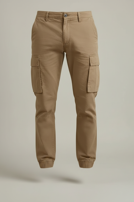Pantalon Jogger Beige - Gabardine - vue 3