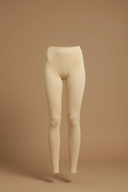 Pantalon Beige Sans Couture Extensible Moulant Fin - Maille - vue 3