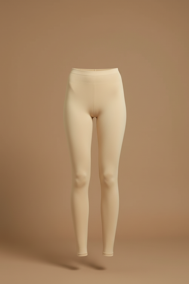 Pantalon Beige Sans Couture Extensible Moulant Fin - Maille - vue 3