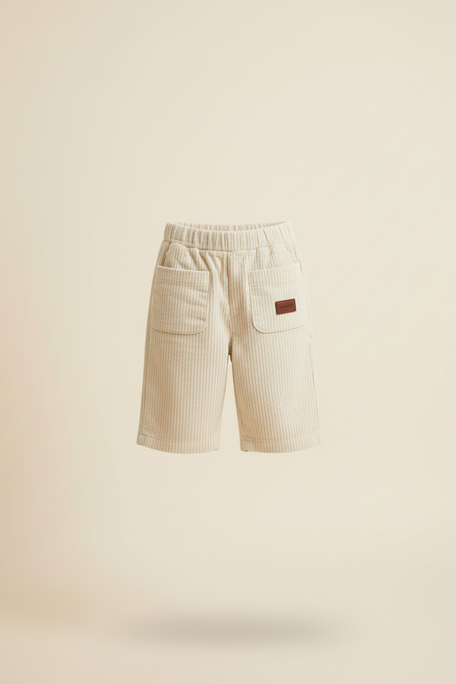 Pantalon Beige Côtelé Ample Décontracté Enfant Été - Cordé - vue 3