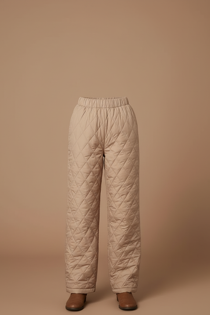 Pantalon Beige Matelassé Ample Hiver Confortable Enfant - Polyester - vue 3
