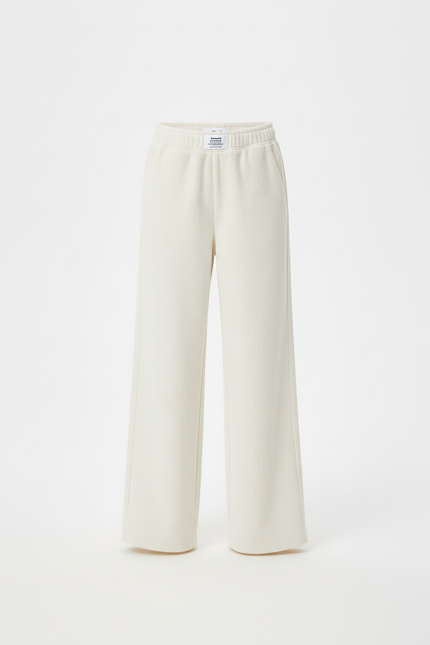 Pantalon Beige Côtelé Ample Confortable Fille - Cordé - vue 3