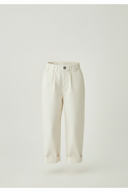Pantalon Paper Bag Beige - Gabardine - vue 3