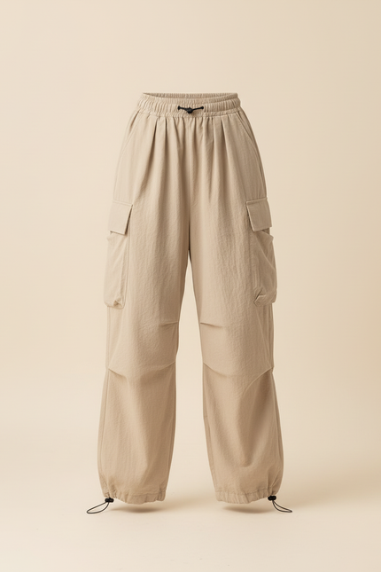 Pantalon Femme Cargo Beige - Toile - vue 3
