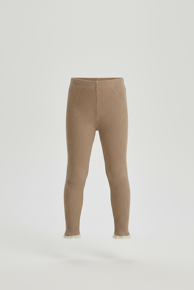 Pantalon Skinny Beige - Maille - vue 3