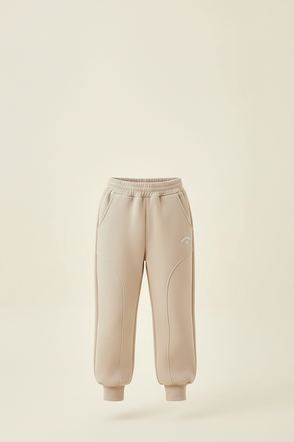 Pantalon Beige Polaire Chaud Ample Décontracté Enfant - Molleton - vue 3